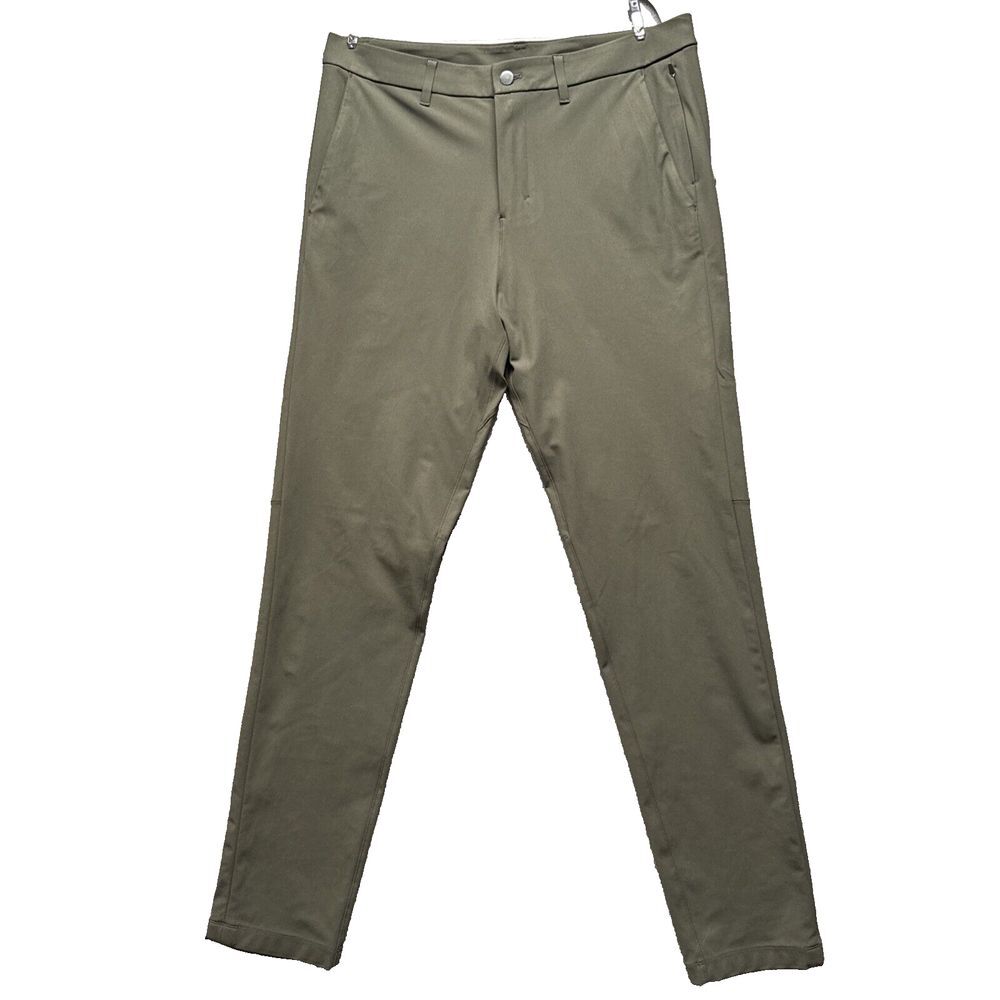 Lululemon Commission Pant Slim Mens 34 *Warpstreme" Tofino Sand Tan Brown